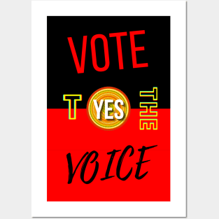 Vote Yes To The Voice Indigenous Voice To Parliament Contrast Colors Posters and Art